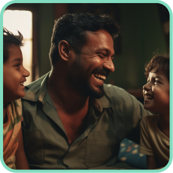 Happy family protected by BharatCover